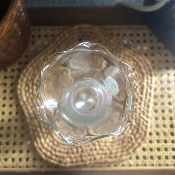 Rare Clear Hand Painted Fenton 50th Anniversary Bud Vase w/Ruffles & Gold Edging - Picture 13 of 16